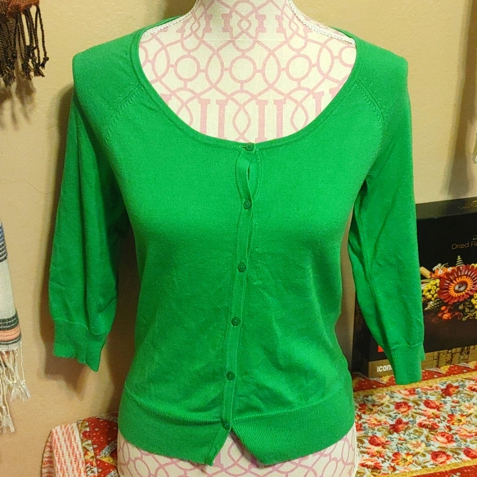 Lime Green Cardigan